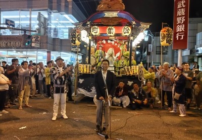  東松山夏まつり四町内山車競演の画像です。