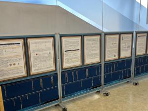 梶田隆章コーナー　展示の様子