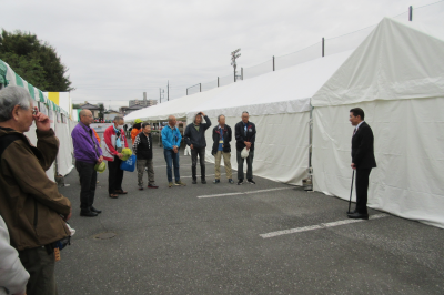  第48回日本スリーデーマーチ本部会場視察・実行本部団結式の画像です。