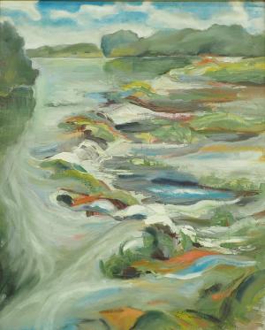 在りし日の鞍掛橋あたり