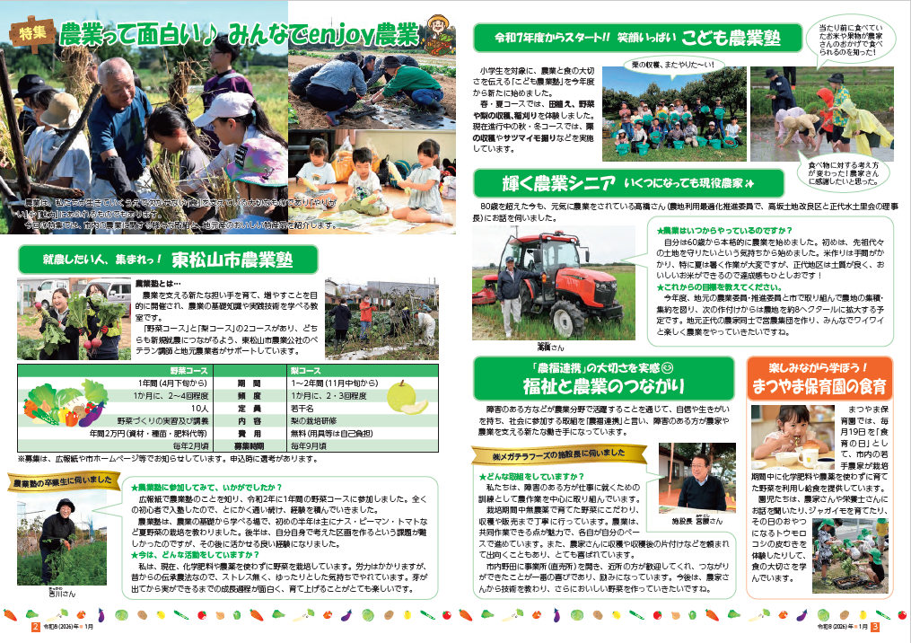 広報ひがしまつやま1月号特集