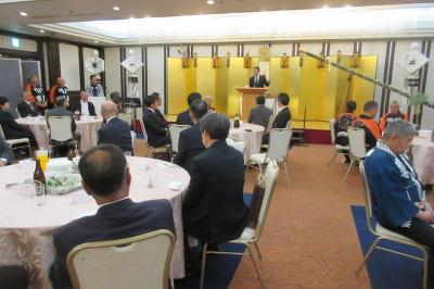 埼玉県鳶土木工業会・比企鳶土木工業会・比企鳶消防記念会 新年会の画像です。