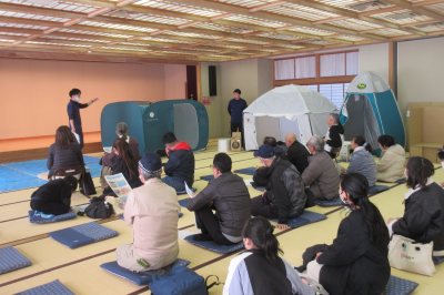  高坂地区防災訓練の画像です。