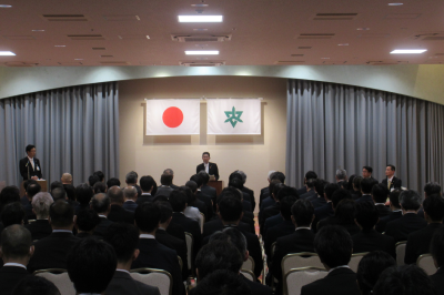  異動辞令交付式及び新規採用職員入庁式の画像です。