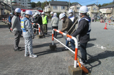 高坂丘陵地区防災訓練の画像です。