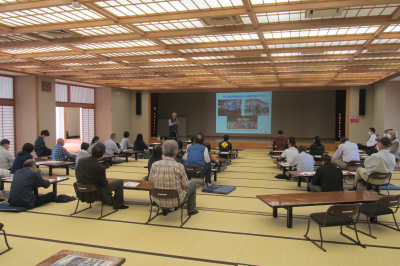 講演会「東日本大震災の体験とあおい地区のまちづくり」の画像です。
