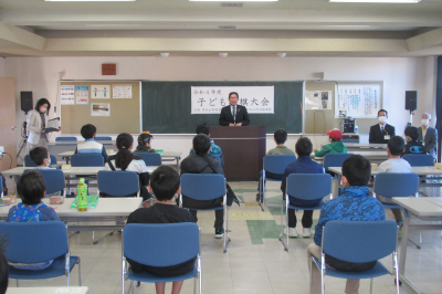 子ども将棋大会の画像です。