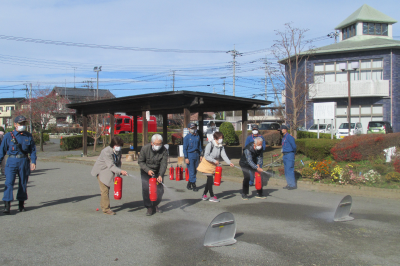 平野地区防災訓練の画像です。