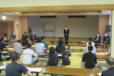 東松山市バスケットボール連盟総会の画像です。