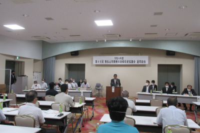 東松山市都幾川改修促進協議会役員会・総会の画像です。