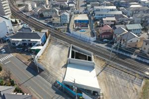 Ｂ1躯体完成（松葉町から箭弓町を望む）