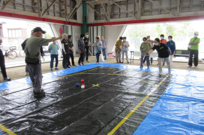 第1回東松山市シニアクラブ連合会ボッチャ大会の画像です。