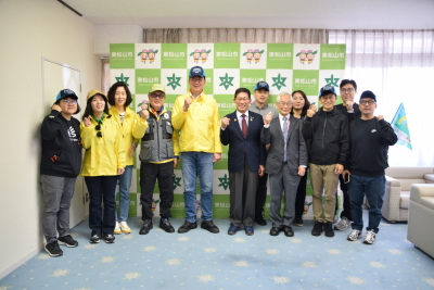 大韓民国原州市長表敬訪問の画像です。