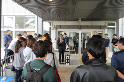 埼玉東上地域大学教育プラットフォーム（TJUP）日本スリーデーマーチに向けた「東松山市クリーン活動2024」の画像です。