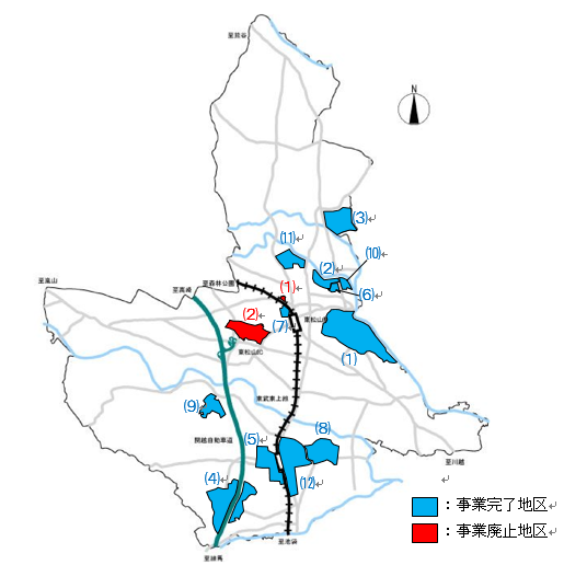土地区画整理事業全体図