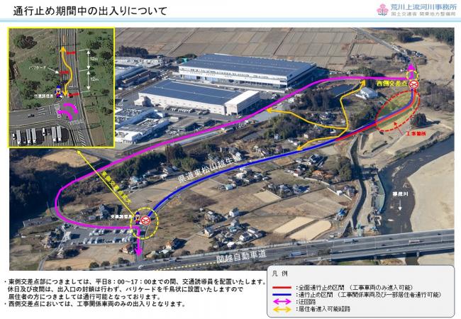 通行止め期間中の出入りについて